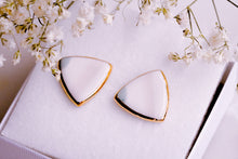 Load image into Gallery viewer, Triangle Earrings Blush