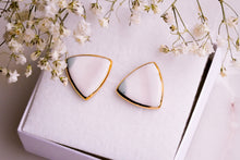 Load image into Gallery viewer, Triangle Earrings Blush