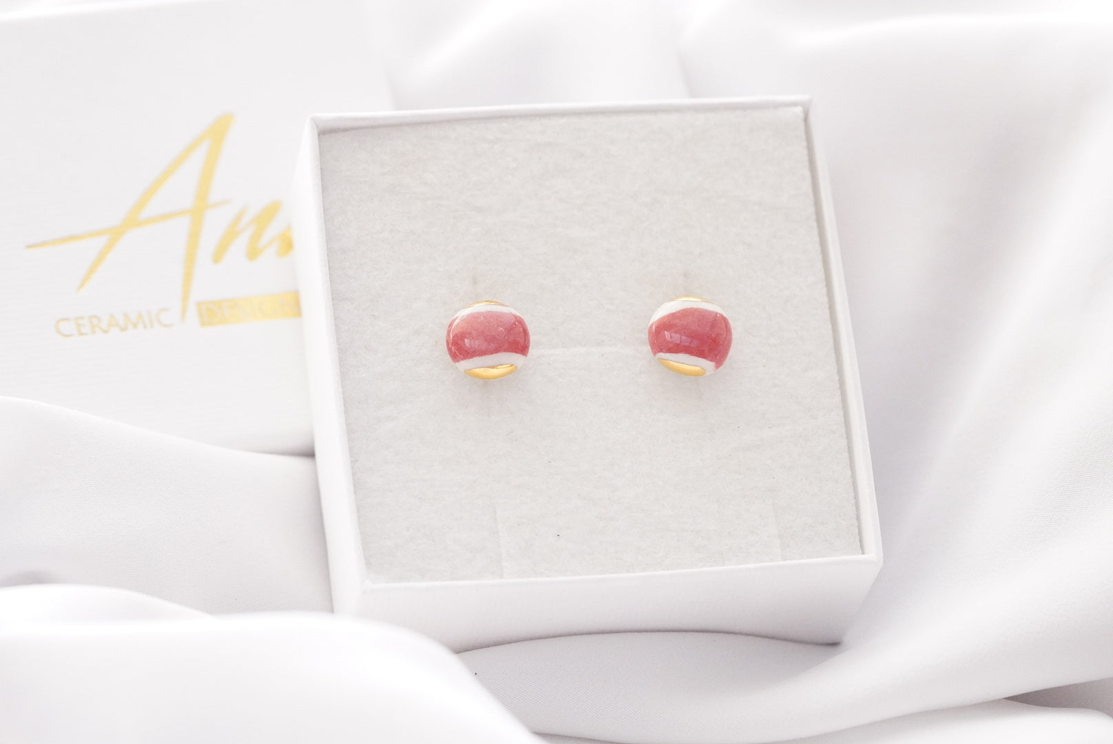 Mini Circle Earrings Berry