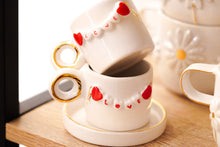 Laden Sie das Bild in den Galerie-Viewer, THE BLOOM 2er-Set Espresso Cups, ❤️ Love you, 1.5 dl mit Untersetzer