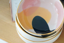 Load image into Gallery viewer, &quot;Landscape&quot; BOWL Soft Yellow, Midnight Blue &amp; Pink Blush