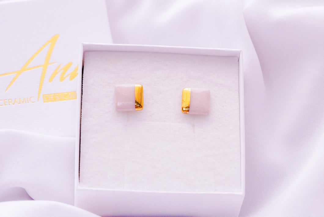 Square Earring in Blush