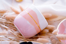 Laden Sie das Bild in den Galerie-Viewer, &quot;Landscape&quot; Single Latte Cup in Blush Pink &amp; Apricot