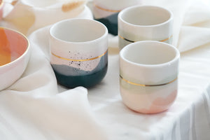 SINGLE "Landscape" Latte Cup, 4.0 dl IN MINT & PINK & PEACHY BLUSHES