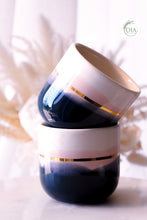 Load image into Gallery viewer, 2ER-SET - LANDSCAPE CAPPUCCINO CUP, 200 ML - MIDNIGHT &amp; BLUSH