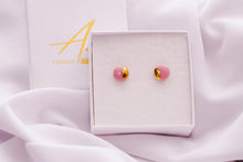 Load image into Gallery viewer, Mini Circle Earrings in Rosa Blush