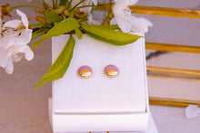 Load image into Gallery viewer, Mini Circle Earrings in Rosa Blush
