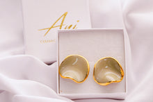Load image into Gallery viewer, Earring in Mint Pastel with Golden Rim