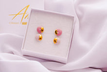 Load image into Gallery viewer, Mini Circle Earrings in Rosa Blush