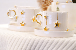 THE BLOOM *XMAS Edition* 2er-Set Espresso Cups, 1.5 dl mit Untersetzer