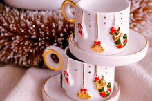 Load image into Gallery viewer, THE BLOOM *XMAS Edition* 2er-Set Espresso Cups, 1.5 dl mit Untersetzer