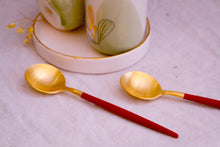 Load image into Gallery viewer, Golden Spoon in Red &amp; Mat Gold