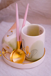 Golden Spoon in Pink & Mat Gold