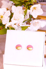 Load image into Gallery viewer, Mini Circle Earrings in Rosa Blush