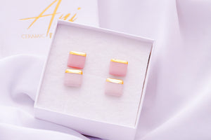 Square Earring in Blush
