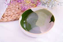 Load image into Gallery viewer, &quot;Landscape&quot; BOWL in Forest Green &amp; Crema