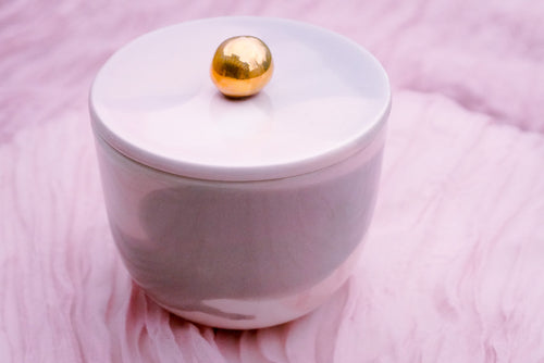 Zuckerdose I Sugar Jar in Soft Grey & Blush