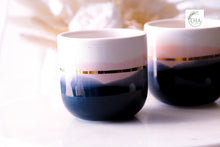 Load image into Gallery viewer, 2ER-SET - LANDSCAPE CAPPUCCINO CUP, 200 ML - MIDNIGHT &amp; BLUSH