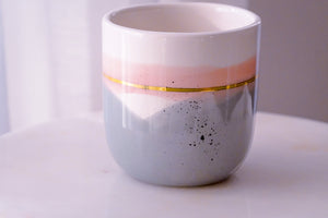 Single Latte Cup, 4.0 dl in Soft Grey & Crema