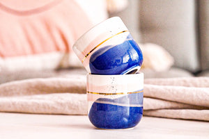 "Landscape Cups" 2er-Set in diversen Grössen in Crema & Midnight Blue