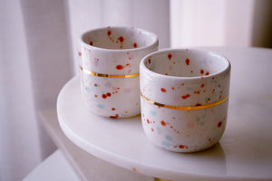 **Single*** 1 x Landscape Cup in Mint & Rosy Sparkle Edition