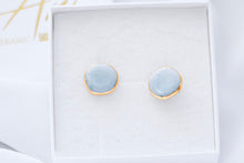 Load image into Gallery viewer, Circular Earrings in soft blue