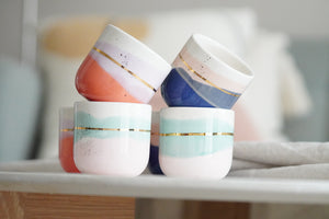 "Landscape Cups" 2er-Set in diversen Grössen in Mint & Blush