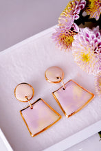 Load image into Gallery viewer, Two-Pieces Earrings Soft Yellow &amp; Blush Pink