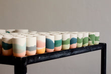 Laden Sie das Bild in den Galerie-Viewer, &quot;Landscape&quot; 2er-Set Espresso Cups, 80 ml Speckled Mint &amp; Blush