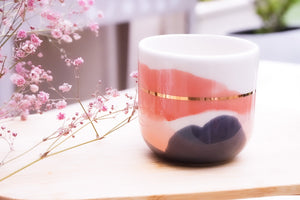 "Landscape" Single Latte Cup, 4.0 dl Blue Berry & Blush Pinks