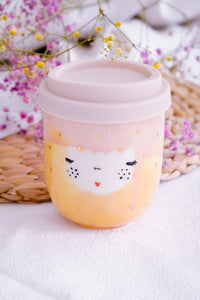 Sweetheart "Sip n' Go" Cup, 2.5 dl in soft Pink & Yellow