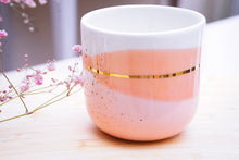 Load image into Gallery viewer, &quot;Landscape&quot; Single Latte Cup in Blush Pink &amp; Apricot