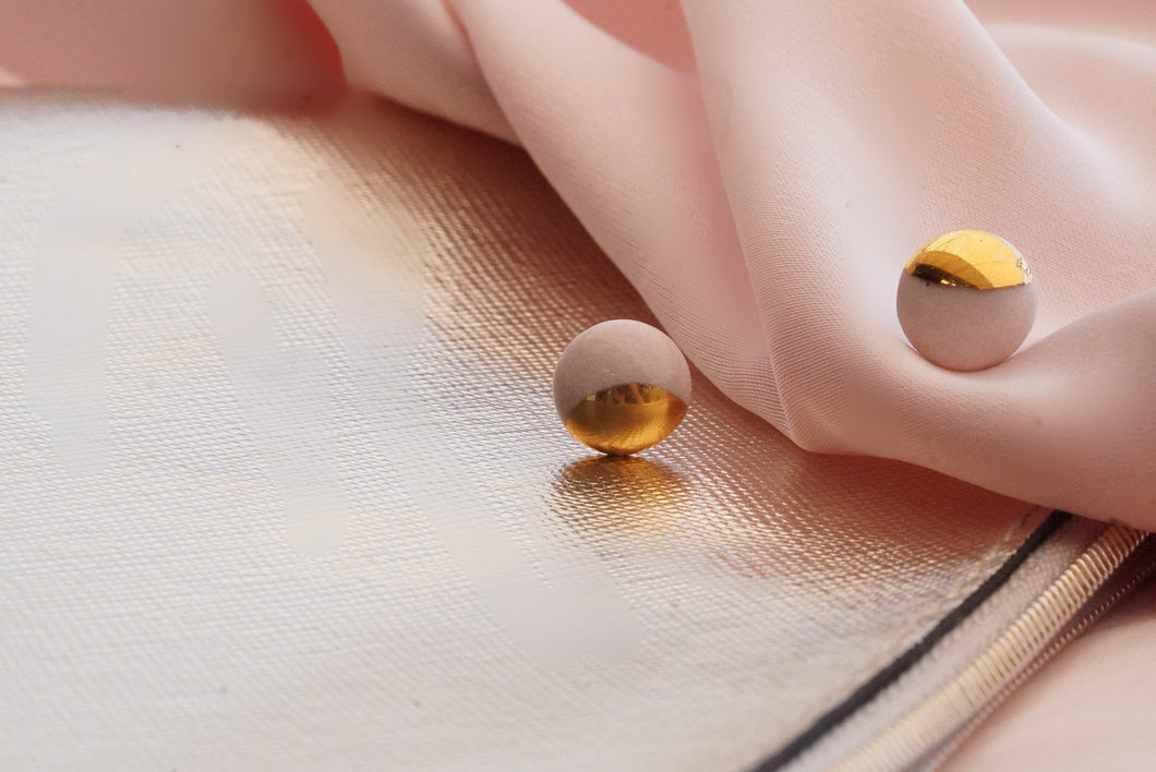 Mini Basic - Circles in Blush with Golden Linings