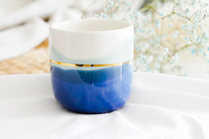 "Landscape" Latte Cup, 4.0 dl in Mint green & Lavender blue