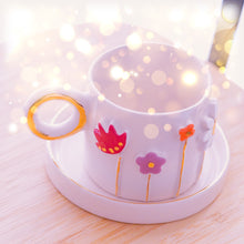 Laden Sie das Bild in den Galerie-Viewer, THE BLOOM 2er-Set Espresso Cups, 1.5 dl mit Untersetzer