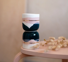 Load image into Gallery viewer, 2ER-SET - LANDSCAPE CAPPUCCINO CUP, 200 ML - MIDNIGHT &amp; BLUSH