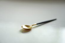 Load image into Gallery viewer, Golden Spoon in Black &amp; Mat Gold - O I A  ceramics