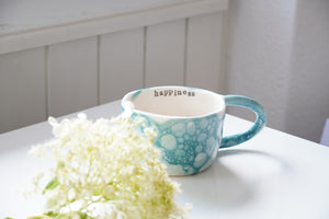 Pinch Cup - Ocean Bubbles - Cappuccino & Tea Cup, ca. 2.5 dl - O I A  ceramics