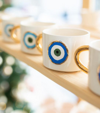 Load image into Gallery viewer, Set of 2 Cappuccino Cups, 2.0 dl Blue Eye incl. Saucers