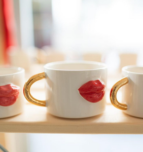 Single Cappuccino Cup, 2.0 dl Red Lips incl. saucer/saucer