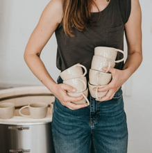 Load image into Gallery viewer, Pinch Cup - terra cotta - happiness- Cappuccino &amp; Tea Cup, ca. 2.5 dl - O I A  ceramics