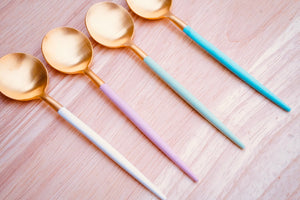 Golden Spoon in Pink & Mat Gold