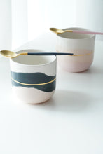 Laden Sie das Bild in den Galerie-Viewer, Golden Spoon in Dark Blue &amp; Mat Gold - O I A  ceramics