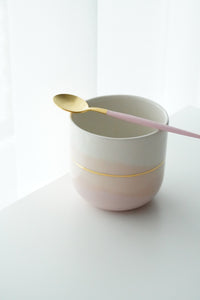Golden Spoon in Pink & Mat Gold - O I A  ceramics
