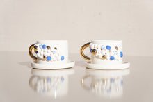 Load image into Gallery viewer, Set of 2 Macchiato Cups, 1.2 dl with Balloons &amp; Saucer (small saucers)