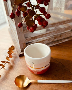 2er-Set in diversen Grössen, Terra Rosa & Dusty Pink with Golden Lining - O I A  ceramics