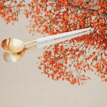 Laden Sie das Bild in den Galerie-Viewer, Golden Spoon in White &amp; Mat Gold