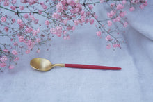 Load image into Gallery viewer, Golden Spoon in Red &amp; Mat Gold - O I A  ceramics