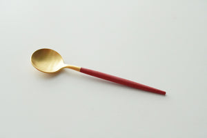 Golden Spoon in Red & Mat Gold - O I A  ceramics