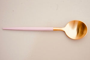 Golden Spoon in Pink & Mat Gold